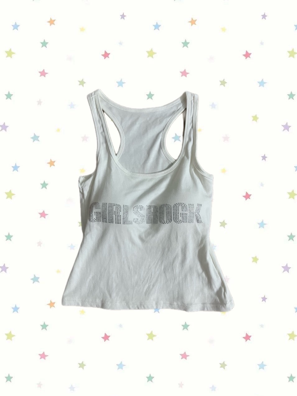 เสื้อกล้ามขาวปักเพชร - Image 1
