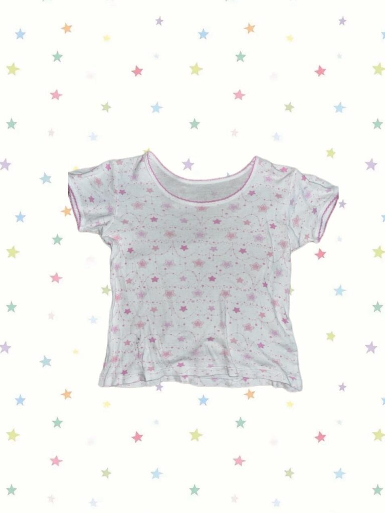 เสื้อครอปขาวชมพู
