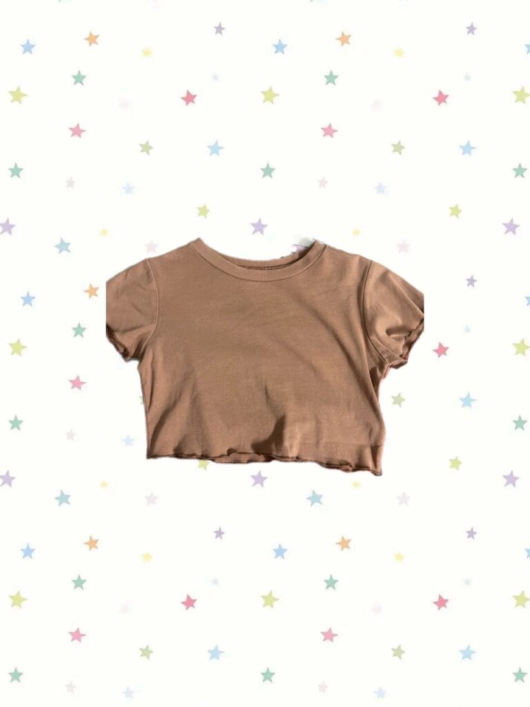 เสื้อครอปน้ำตาล