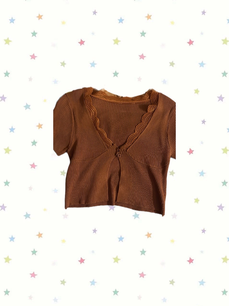 เสื้อครอปผ้าร่อง - Image 1